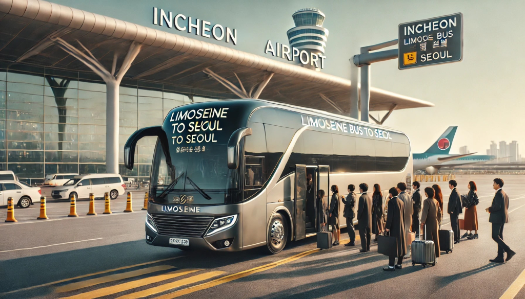 Limousine Bus: Комфортный автобус, доставляющий вас прямо в центр Сеула.