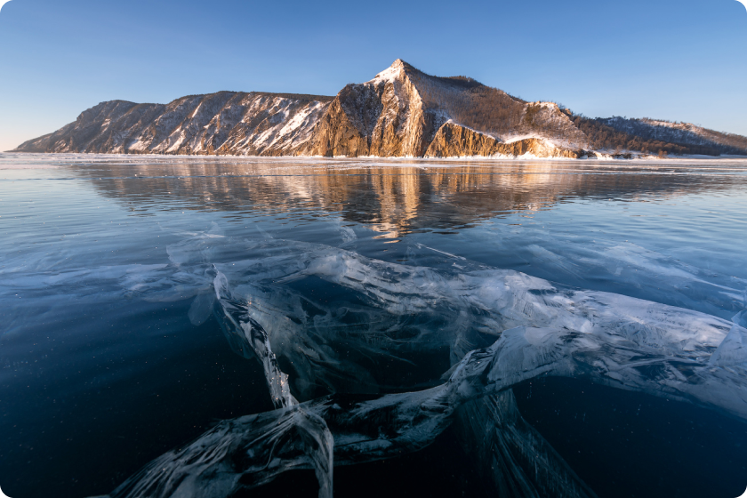 когда на Байкале прозрачный лед